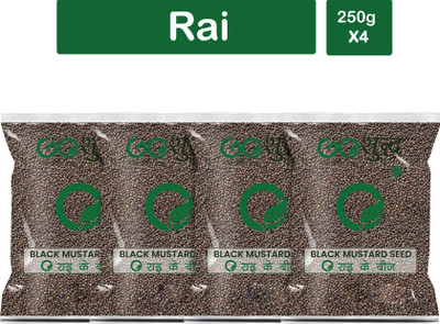 Goshudh Premium Quality Rai/Mustard Seeds pack of 4 250g each(4 x 250 g)