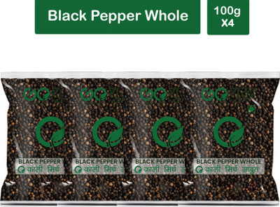 Goshudh Premium Quality Kali Mirch Sabut (Black Pepper)-100gm (Pack Of 4)(4 x 100 g)