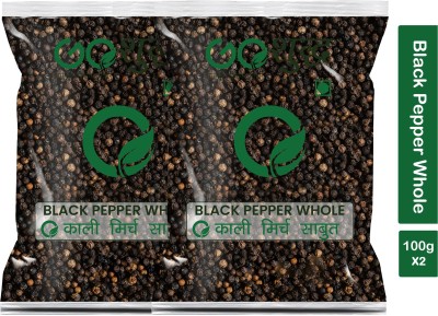 Goshudh Premium Quality Kali Mirch Sabut (Black Pepper)-100gm (Pack Of 2)(2 x 100 g)
