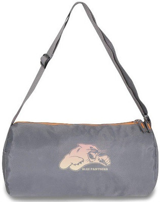 BLUE PANTHERS 6853 Polyester Basic Duffle Bag, Youth (Grey-Orange)(Kit Bag)