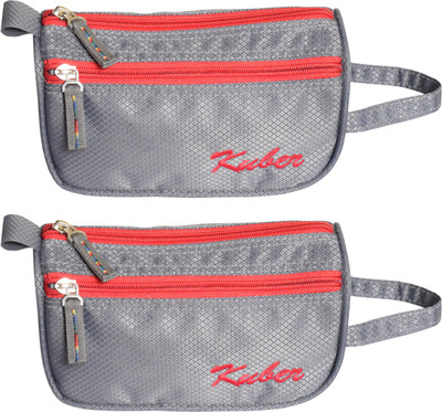 KUBER INDUSTRIES Travel Toiletry Bag Shaving Dopp Kit, Pack of 2 (Grey) Travel Toiletry Kit(Grey)