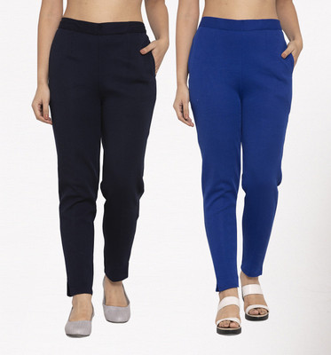 Trend Level Slim Fit Women Dark Blue, Blue Trousers