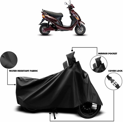 KEDIT Two Wheeler Cover for Hero(Electric Wave Dx, Black)
