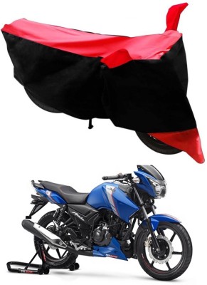 AUTOGARH Two Wheeler Cover for TVS(Apache RTR 160, Red, Black)