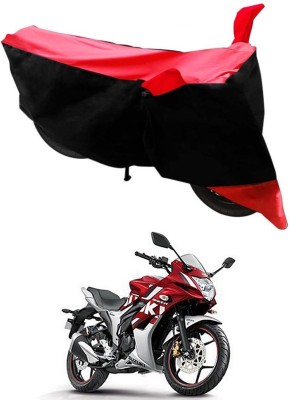 Ascension Two Wheeler Cover for Suzuki(Gixxer SF, Red, Black)