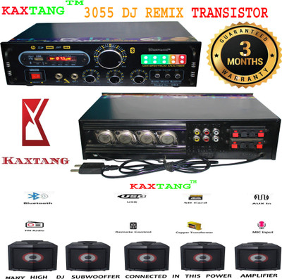 KAXTANG 083 L.E.D SPECTRUM LIGHT NEW SERIES METAL DJ REMIX ABSTRACT VERSION WITH BETTER SOUND QUALITY 160 WATT USB SELECTOR MIC SELECTOR AND DVD SELECTOR WITH HEAVY HEAT SINK Double Mic TV/ DVD / BT / USB/SD Card /FM /AUX 1000 W P.M.P.O AV Power Amplifier (Black) 360 W AV Power Amplifier(Black)