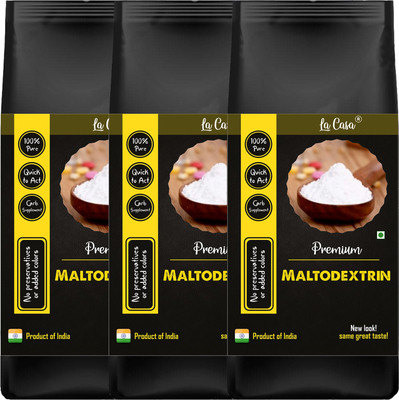 La Casa Pure Maltodextrin Powder | Combo Pack of 3 | Intra Workout Carb Supplement | Complex Carbohydrate for Workout Shakes | 3x400g | Starch Powder(3 x 400 g)
