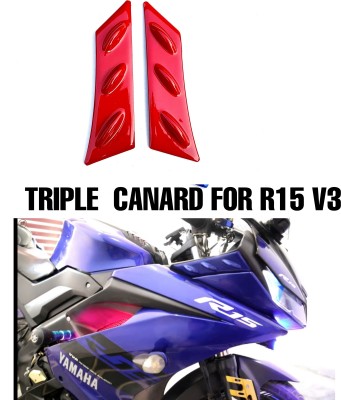 imad TRIPLE CANARD FOR YAMAHA R15V3 Bike Fairing Kit