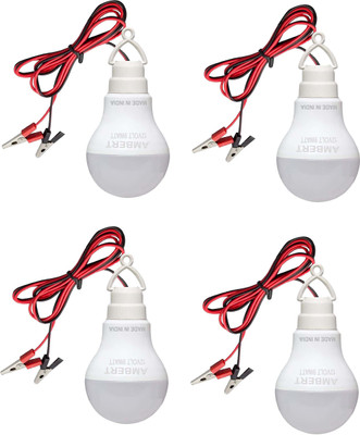 ambert 9 W Basic Globe Plug & Play LED Bulb(White, Pack of 4)