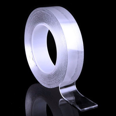 GETOWN Strong Adhesive Double sided tape roll in transparent colour. Handheld BEST Adhesive Double sided tape, Magnatice tape,insulation tape in the best price for all Indians. (Manual)(Set of 1, Transparent)