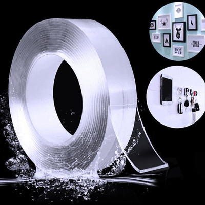 GETOWN Strong Adhesive Double sided tape roll in transparent colour. Handheld BEST Adhesive Double sided tape, Magnatice tape,insulation tape, double tape price (Manual)(Set of 1, Transparent)