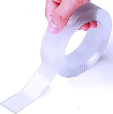 GETOWN Double sided tape Handheld Double Sided Tape Heavy Duty Transparent Traceless Double Sided Tape Nano Washable Adhesive Tape Reusable Anti-Slip Heavy Duty Double Sided Tape for Walls Kitchen Carpet Fixing Photos Pasting (Manual)(Set of 1, Transparent, clear) GETOWN Double sided tape Handheld Double Sided Tape Heavy Duty Transparent Traceless Double Sided Tape Nano Washable Adhesive Tape Reusable Anti-Slip Heavy Duty Double Sided Tape for Walls Kitchen Carpet Fixing Photos Pasting (Manual)(Set of 1, Transparent, clear)