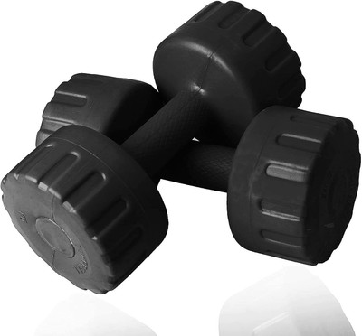 Adrenex Set of 2 PVC Dumbbells Weights Fitness Home Gym Exercise Barbell 2KG X 2 Fixed Weight Dumbbell(4 kg)
