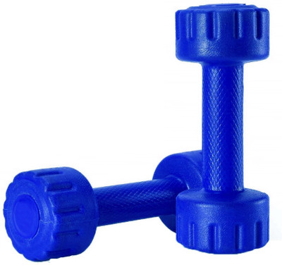 Adrenex Set of 2 PVC Dumbbells Weights Fitness Home Gym Exercise Barbell 1 KG X 2 Fixed Weight Dumbbell(2 kg)