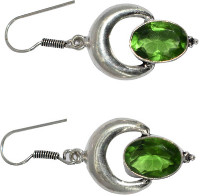 khandelwal impex Silver earring Ruby Silver Hoop Earring