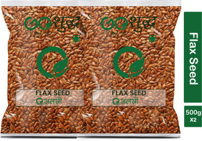 Goshudh Premium Quality Alsi (Flax Seeds)-500gm (Pack Of 2) Brown Flax Seeds(2 x 500 g)