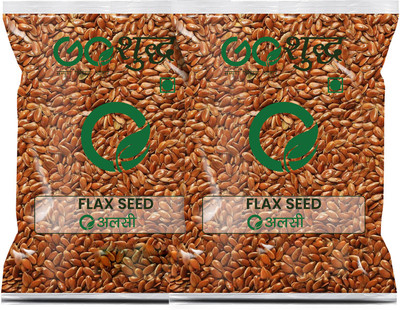 Goshudh Premium Quality Alsi Seeds/Flax Seeds 1 kg each (Pack of 2) Brown Flax Seeds(2 x 1000 g)