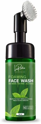 La Rostro Tea Tree Foaming With Tea Tree With Built-in Deep Cleansing Brush For Men & Women - With Aloe Vera & Neem Extracts, Reduces Acne & Pimples, Controls Excess Oil (Pack Of 1) Face Wash(100 ml)
