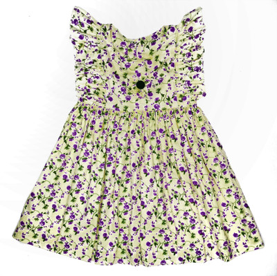 Little Aayu Baby Girls Midi/Knee Length Casual Dress(White, Sleeveless)