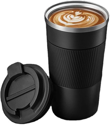 Bhaguji Coffee Tumbler 510ml Insulated-Stainless Steel For Hot & Cold Drinks With Leak Proof Sipper Lock Lid Stainless Steel Tumbler(510 ml)