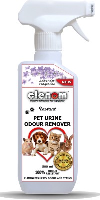 Clenom Instant Pet Odor, Stain and Urine, Smell Remover, Dog, Cat, Rabbits Bedding Deodorizer(500 ml, Pack of 1)