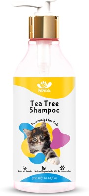 PetPetals Tea Tree Shampoo For Cats Allergy Relief | Anti Dandruff | Conditioning Anti-fungal Tea Tree Cat Shampoo(300 ml)