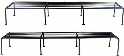 ShopGlobal Swastika Flower pot stand/plant stand with heavy duty ( Set of 2 Metal) Plant Container Set(Pack of 2, Metal)