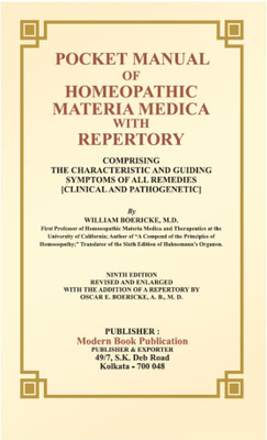 Pocket Manual Of Homoeopathic Materia Medica And Repertory In English Enlarged Colour Edition(Hardcover, WILLIAM BOERICKE)