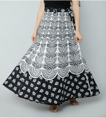 Himanshu Collection Printed Women Flared Multicolor Skirt