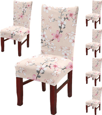 DECORIAN Polycotton 1 Seater Chair Floral Cover(Pack of 6 Multicolor)