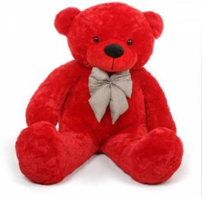 PST 5 Feet Stuffed Spongy Hugable Cute Teddy Bear Cuddles Soft Toy For Kids Birthday / Return Gifts Girls Lovable Special Gift High Quality (Red )  - 60 inch(Red)