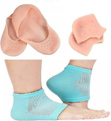 The Moon Impex Silicon Gel Heel Pad Socks, Heel Protector, Full Anti Crack Heel Protector Heel Support
