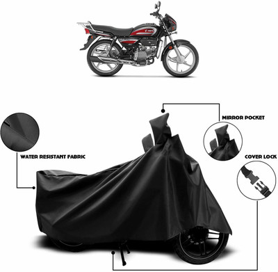 KEDIT Two Wheeler Cover for Hero(Splendor, Black)
