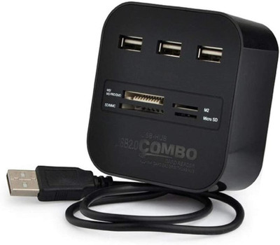 RuhZa USB C Hub 2.0 All-in-One Combo Card Reader + 3-Port 2.0 USB Hub (Not USB 3.0 hub) USB hub for pc Laptop USB Hub(Black) RuhZa USB C Hub 2.0 All-in-One Combo Card Reader + 3-Port 2.0 USB Hub (Not USB 3.0 hub) USB hub for pc Laptop USB Hub(Black)