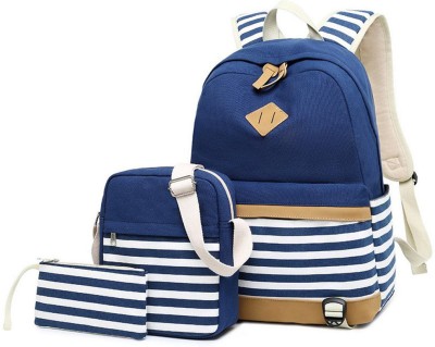 MOMISY Backpack Purse Combo Women Multipurpose Rucksack Design Handbag Shoulder Bag and Coin Purse/Pouch 3 in 1 Travel Daypack Bag Ladies Girls College School Bag - Black 200 L Laptop Backpack(Blue, Beige, White)