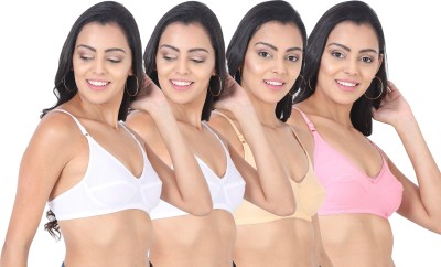 Sdot Women T-Shirt Non Padded Bra(White, White, Beige, Pink)