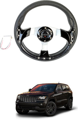 PRTEK Hand Stiched Steering Cover For Hyundai Universal For Car(Black, Tarpaulin, Plastic)