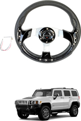 PRTEK Hand Stiched Steering Cover For GM Hummer H3(Black, Tarpaulin, Plastic)