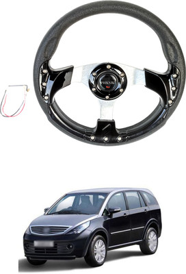 PRTEK Hand Stiched Steering Cover For Tata Aria(Black, Tarpaulin, Plastic)
