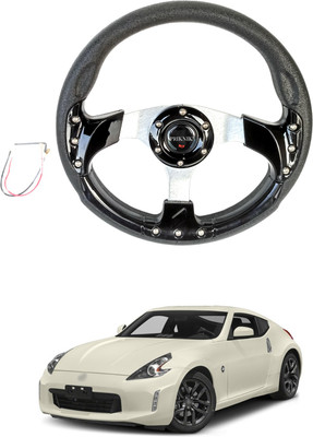 PRTEK Hand Stiched Steering Cover For Nissan 370z(Black, Tarpaulin, Plastic)