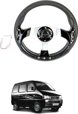 PRTEK Hand Stiched Steering Cover For Maruti Versa(Black, Tarpaulin, Plastic)