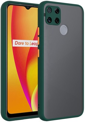 coverplay Back Cover for Realme Narzo 30A(Green, Silicon)