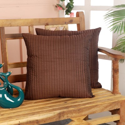 MND VILLA Polyester Cushions & Pillows Cover(Pack of 2, 40 cm*40 cm, Brown)