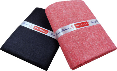 JHABAK'S Cotton Linen Self Design Shirt & Trouser Fabric