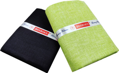 JHABAK'S Cotton Linen Self Design Shirt & Trouser Fabric