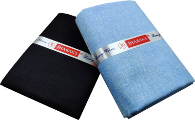 JHABAK'S Cotton Linen Self Design Shirt & Trouser Fabric