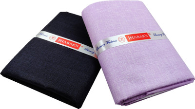 JHABAK'S Cotton Linen Self Design Shirt & Trouser Fabric