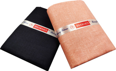 JHABAK'S Cotton Linen Self Design Shirt & Trouser Fabric