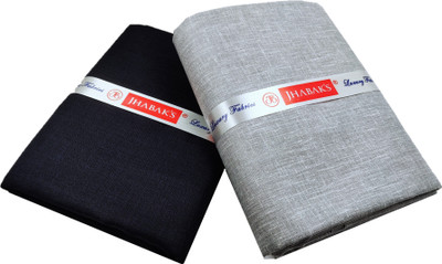 JHABAK'S Cotton Linen Self Design Shirt & Trouser Fabric