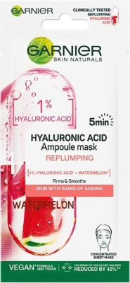 GARNIER Hyaluronic Acid Ampoule Face Sheet Mask with Watermelon